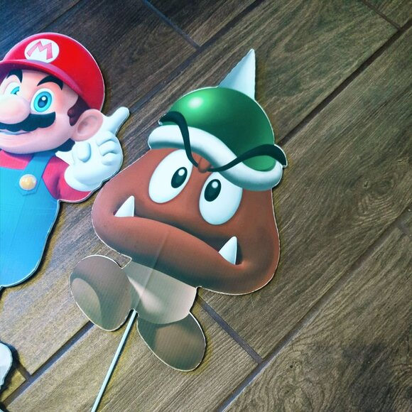 Super Mario Bros. Themed Party Cutout Props Set Of 9 Characters - Picture 6 of 6